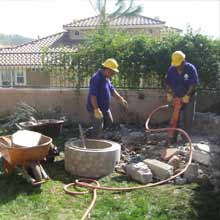 Backyard Demo with Jackhammer